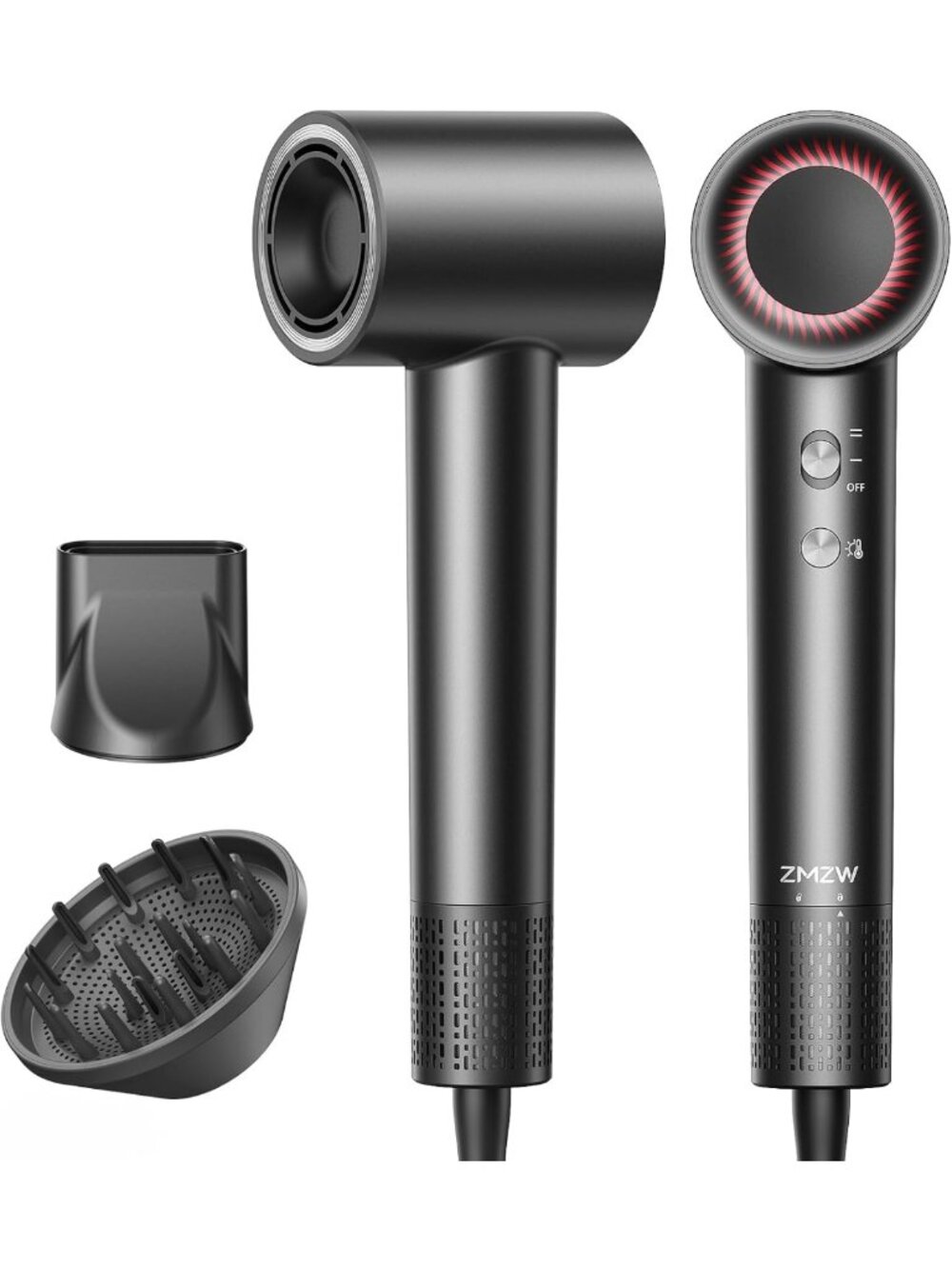Professional Ionic Hair Dryer - Fast Drying, Intelligent Heat Control, Quiet